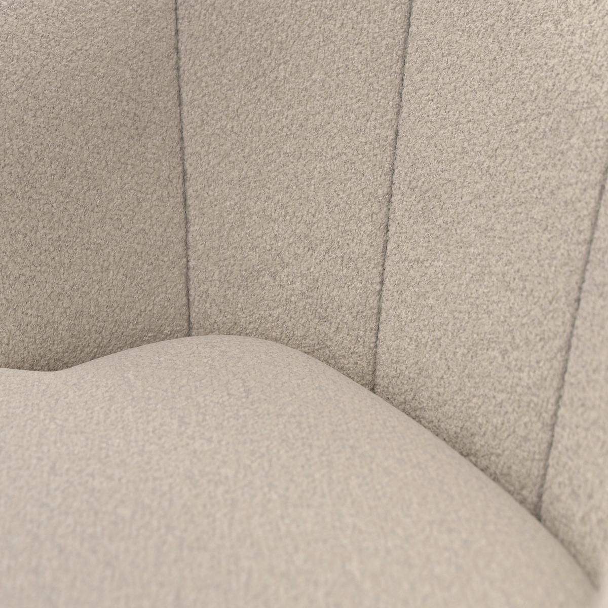 Stuhl Zoey Beige Chenille Gepolstert - Beige/Schwarz, MODERN, Holz/Textil (48/79/61cm) - Bessagi Home