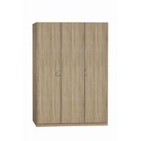 Omara S Klasičnimi Vrati Case, Barva Hrasta - srebrne barve/hrast sonoma, Basics, umetna masa/leseni material (136/197/54cm) - Boxxx