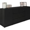 Sideboard Berlin 150 Schwarz ca. 150x68x38,5cm - Schwarz/Grau, Design, Holzwerkstoff/Kunststoff (150/68/38,5cm) - P & B