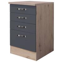 CORP CU SERTARE BUCĂTĂRIE SHADOW   USSA50 - gri închis/stejar San Remo, Modern, material pe bază de lemn (50/85/60cm)