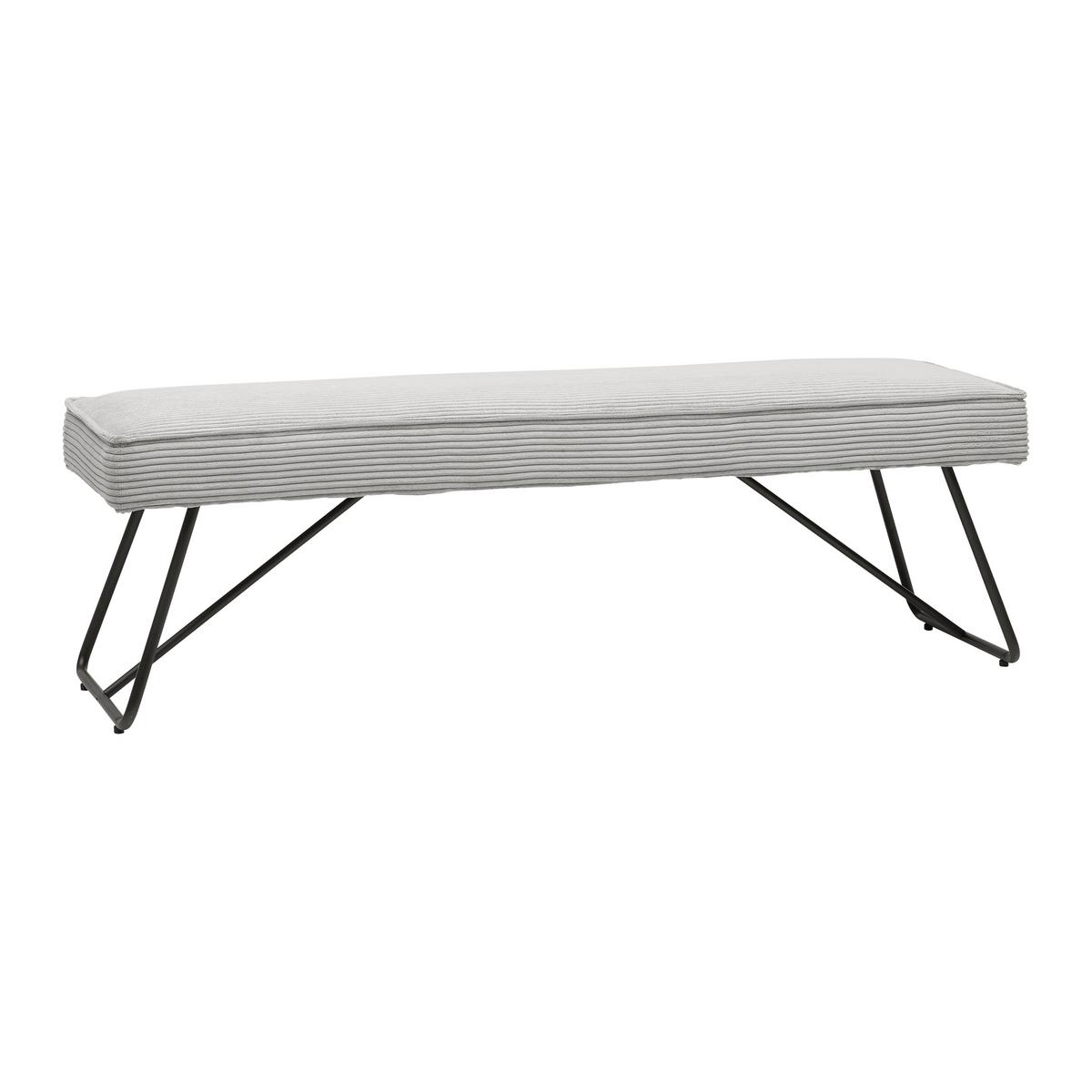 Ülőpad Cora - fekete/szürke, Modern, textil/fém - Mömax