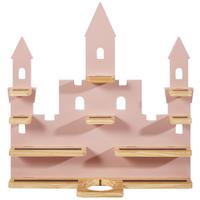 REGAŁ ŚCIENNY K009 - TREND - - jaskrawy róż/kolor naturalny, Trend, drewno (58/59/15cm) - Ben'n'jen