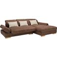 Wohnlandschaft Braun - Beige/Dunkelbraun, ROMANTIK / LANDHAUS, Textil (305/90/185cm) - ZANDIARA