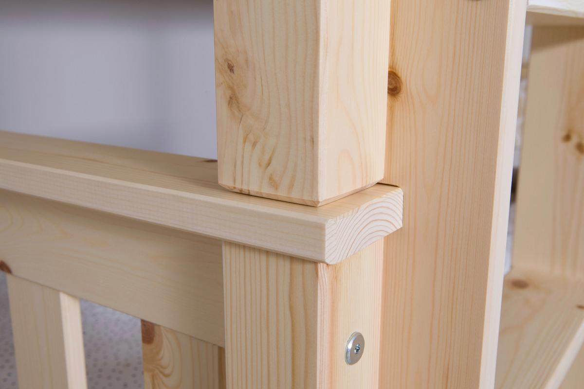 Pograd Sammy, Pravi Les, 90x200cm - naravne barve, Moderno, les (90/200cm) - MID.YOU