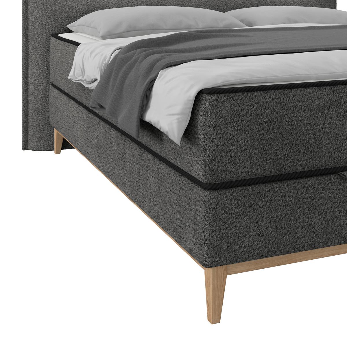 Pat box SMILE - antracit, Konventionell, lemn/metal (180/200cm) - Premium Living