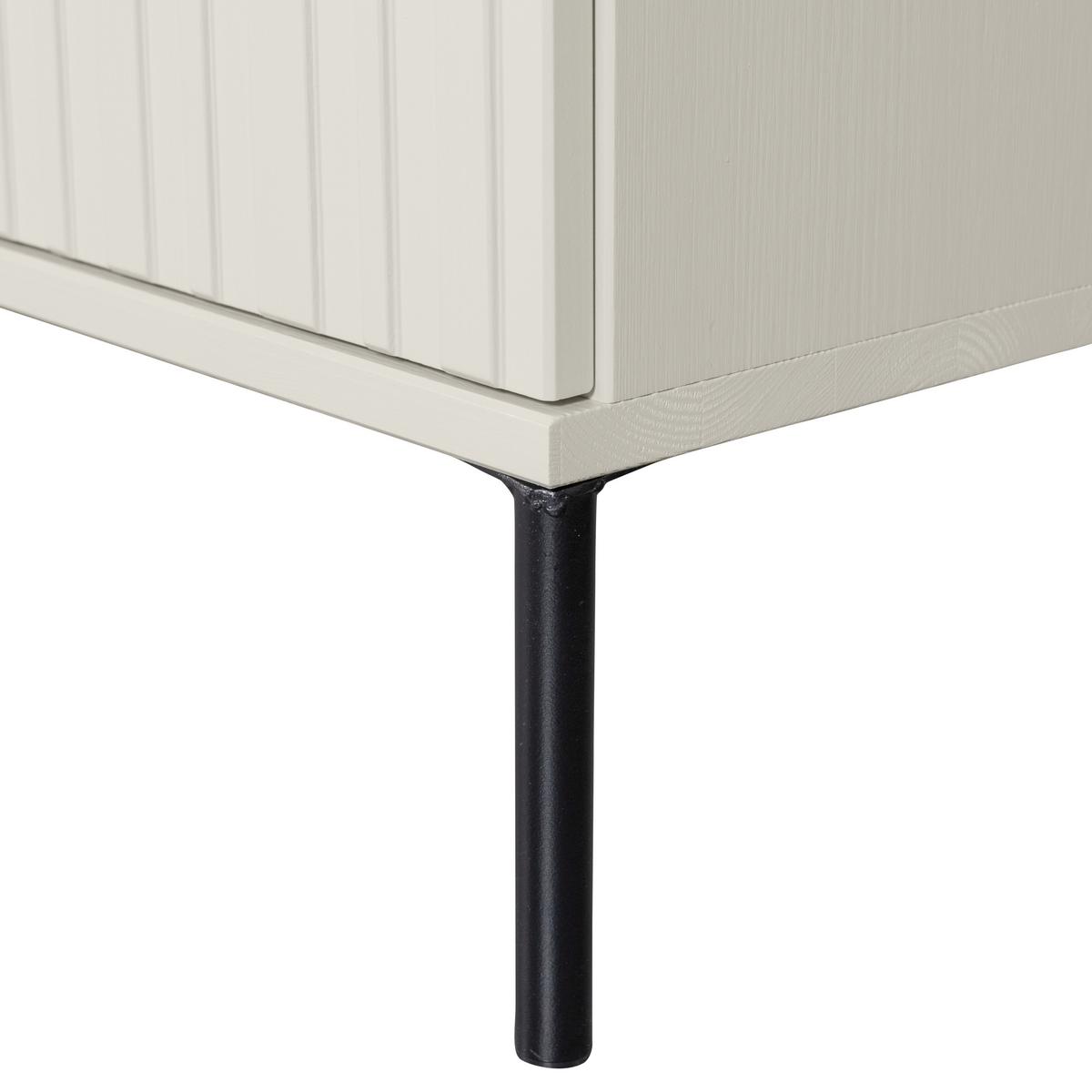 Lowboard Gravure Grau B: 100cm - Schwarz/Grau, Design, Holz/Metall (100/56/44cm) - Livetastic
