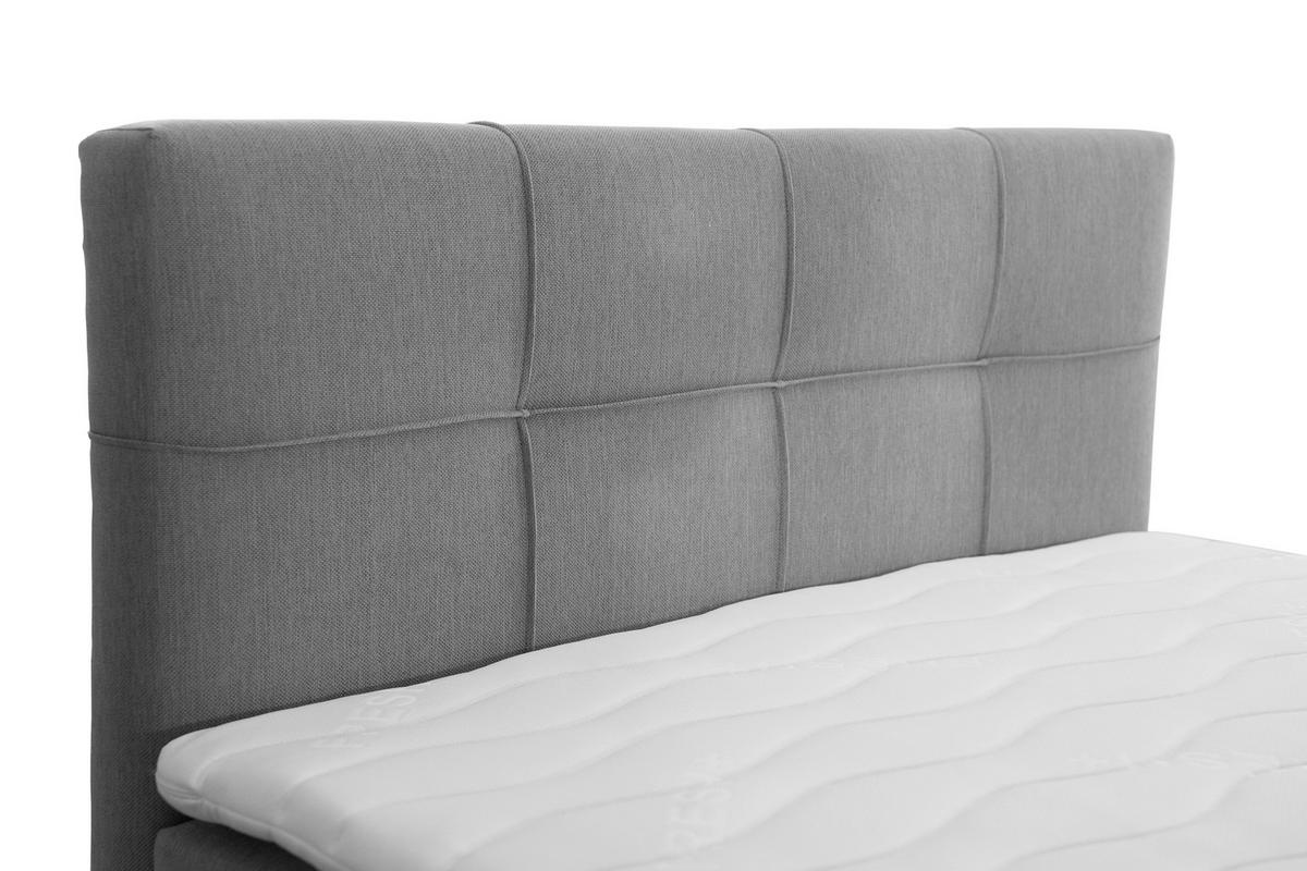 Boxbett Freddie ca. 120x200 Dunkelgrau - Dunkelgrau/Schwarz, MODERN, Textil (120/200cm) - MID.YOU