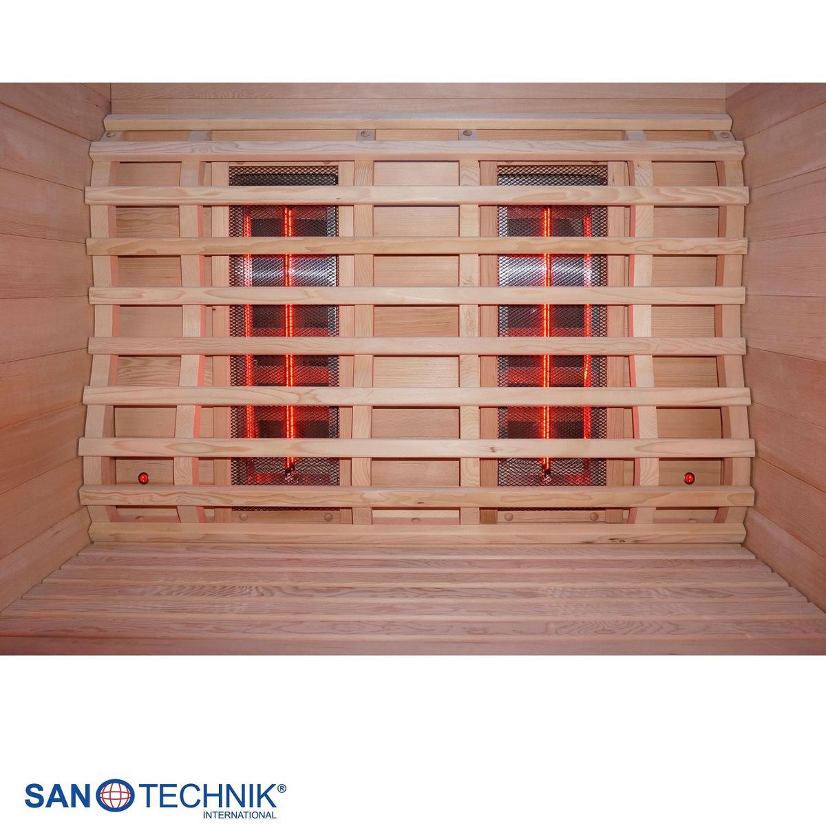 Infrarotkabine Ruby 2 in Braun ca. 120x195x100cm - Naturfarben, Basics, Holz (120/195/100cm) - Sanotechnik