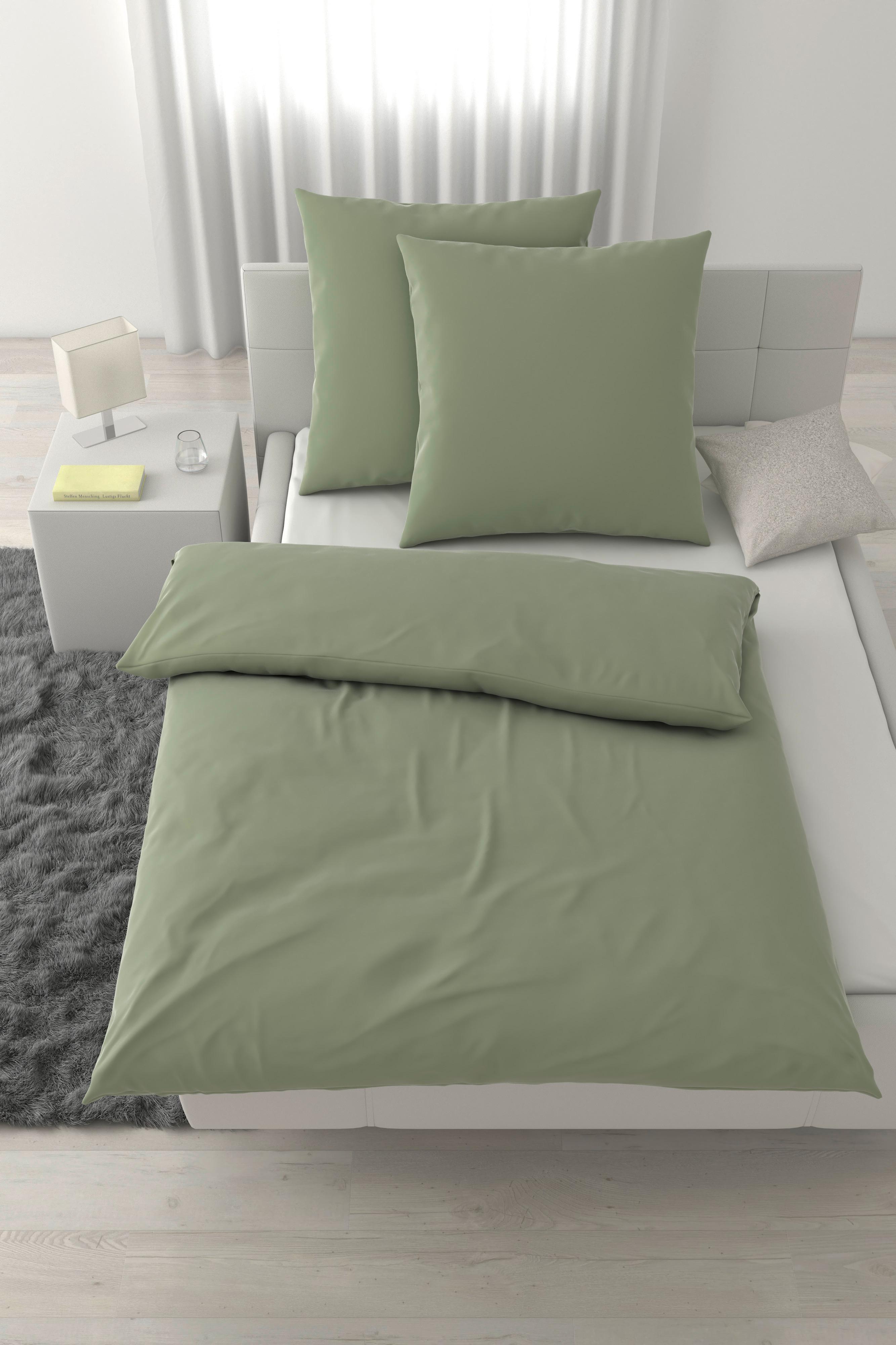 Bettwäsche Xenia Uni XXL Hellgrün ca. 200x200cm - Hellgrün, MODERN, Textil (200/200cm) - Premium Living