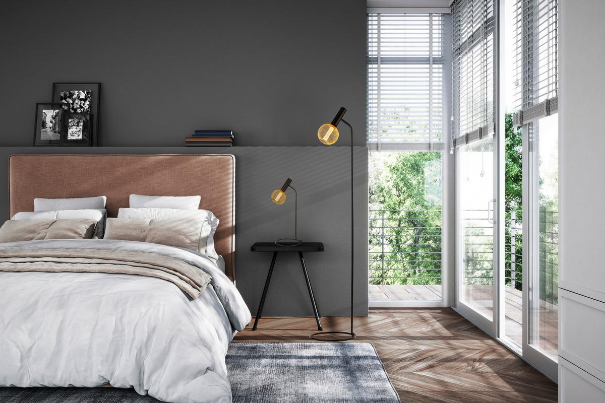 Állólámpa Eu35722-1bk - fekete, Basics, fém (30/152cm)