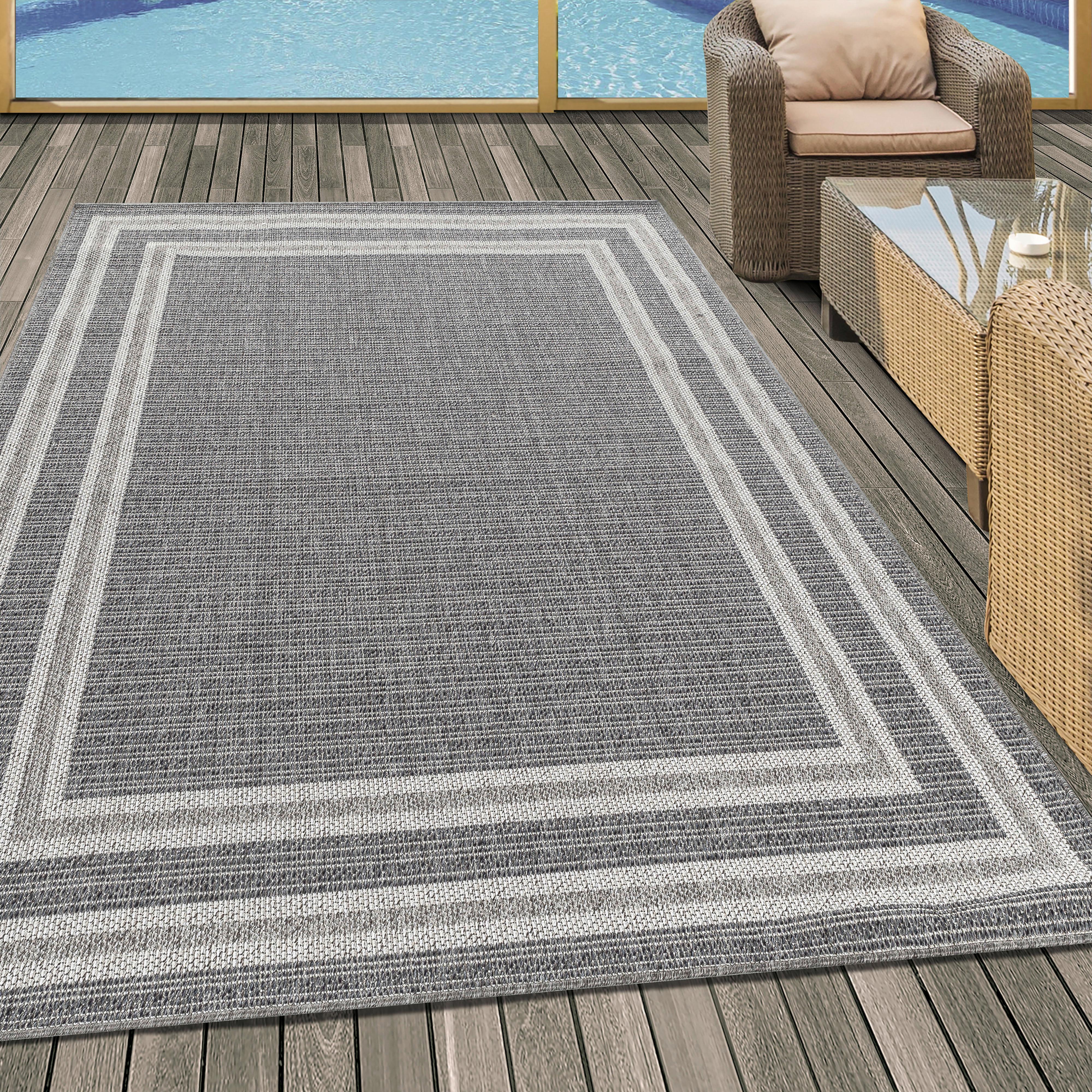 Flachwebeteppich Aruba Grau ca. 120x170cm - Grau, Design, Textil (120/170cm) - Novel