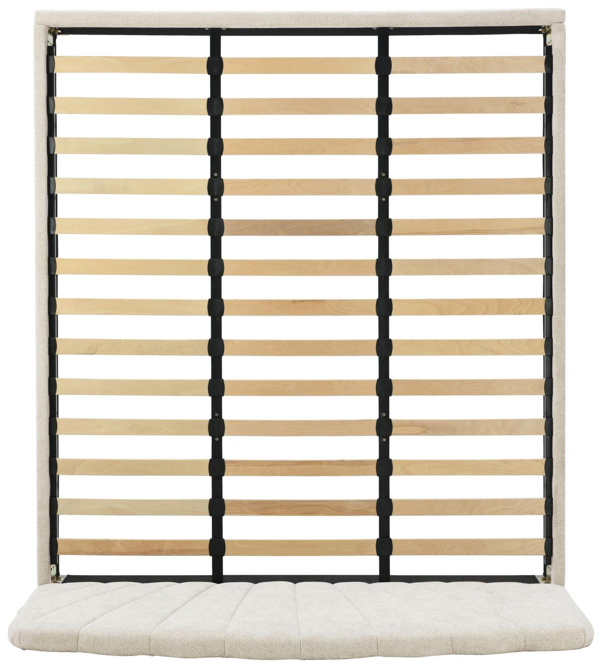 Oblazinjena Postelja Venus, Bež, 180x200cm - barve hrasta/bež, Design, kovina/umetna masa (191/121/215cm) - Livetastic