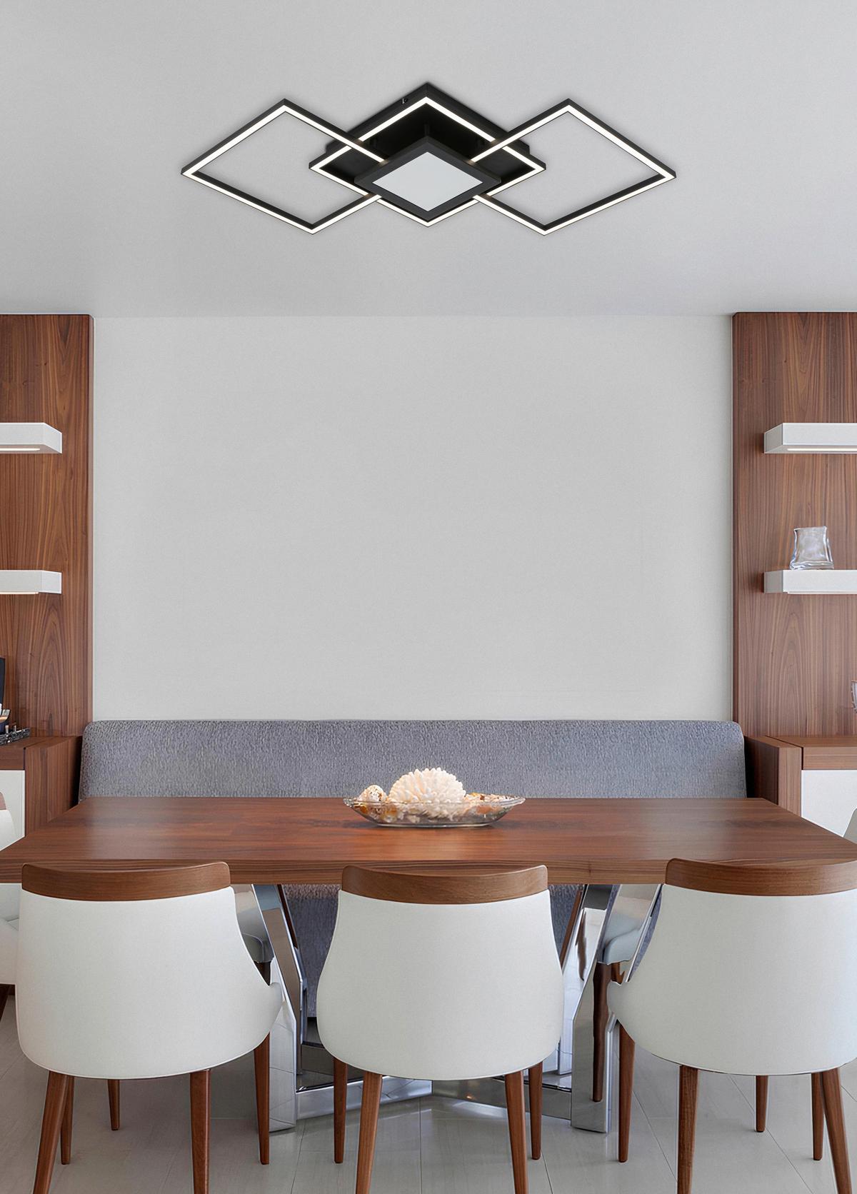 LAMPA SUFITOWA LED TEXAS *SBN* - czarny, Design, tworzywo sztuczne/metal (82/39,6/8,5cm) - Novel