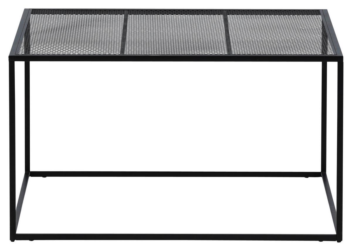COUCHTISCH NETZ - Schwarz, Design, Metall (80/80/45cm) - Livetastic