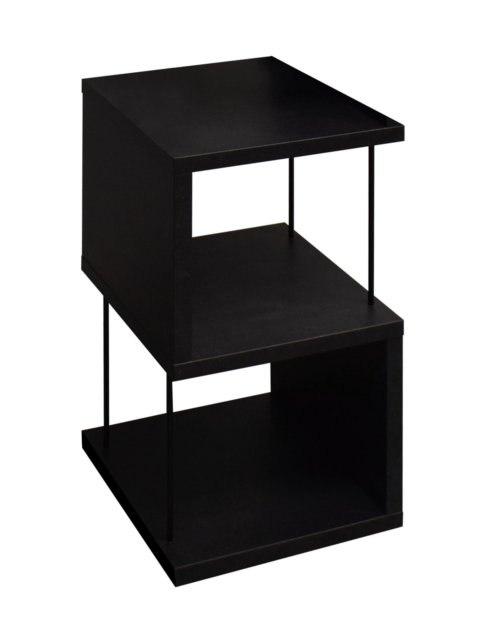 Beistelltisch Sticks Schwarzstahl - Schwarz, Modern, Holzwerkstoff/Metall (33/65/33cm) - Mömax