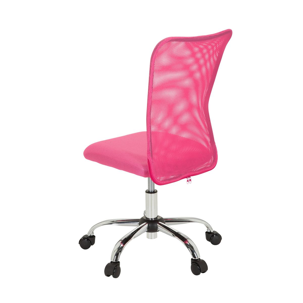 Jugenddrehstuhl Kiddy Net I Pink - Chromfarben/Pink, Basics, Kunststoff/Textil (54/88/54cm) - MID.YOU
