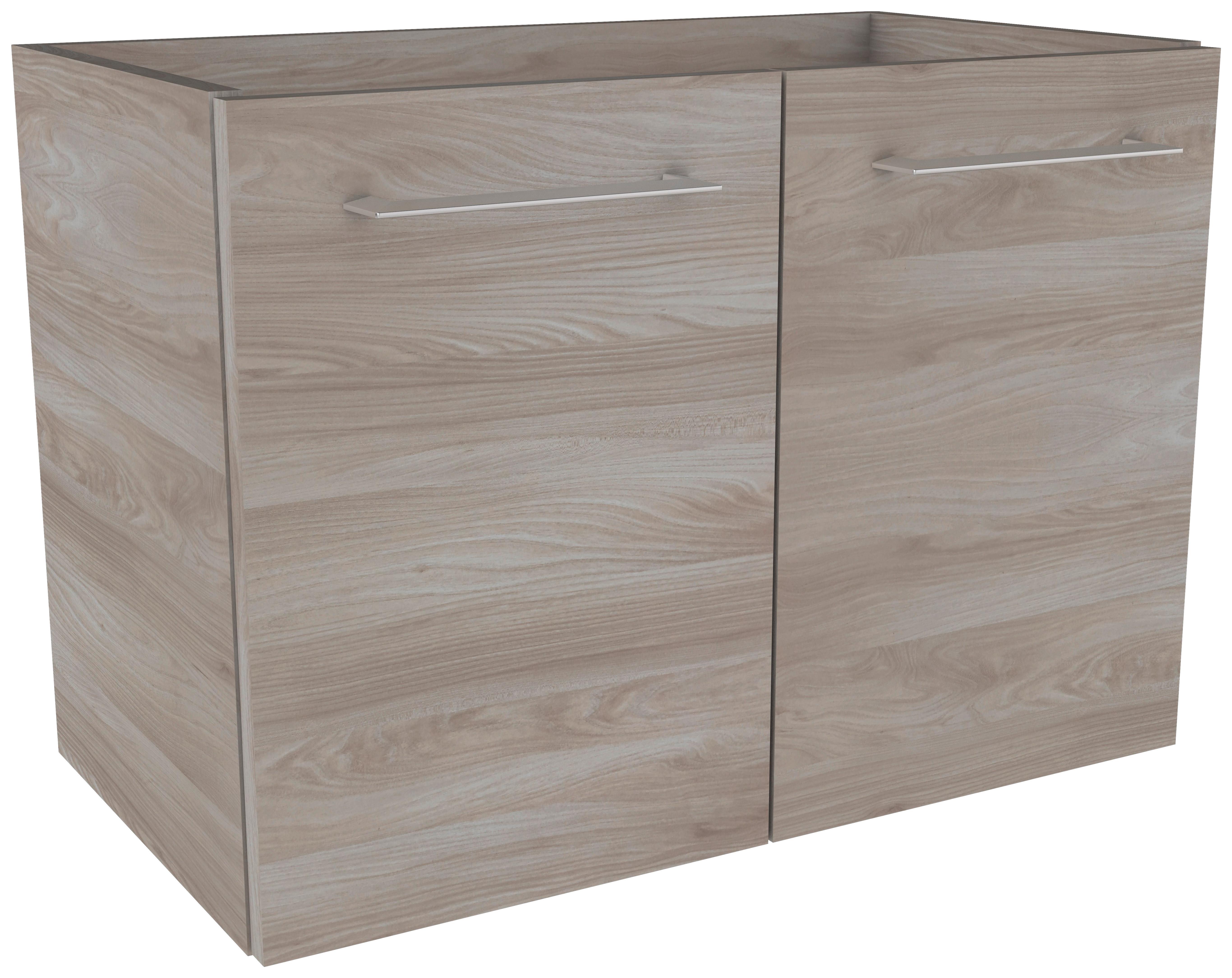 Waschtischunterschrank "Lima", esche - Chromfarben/Eschefarben, MODERN, Holzwerkstoff/Metall (59/42/33cm) - MID.YOU