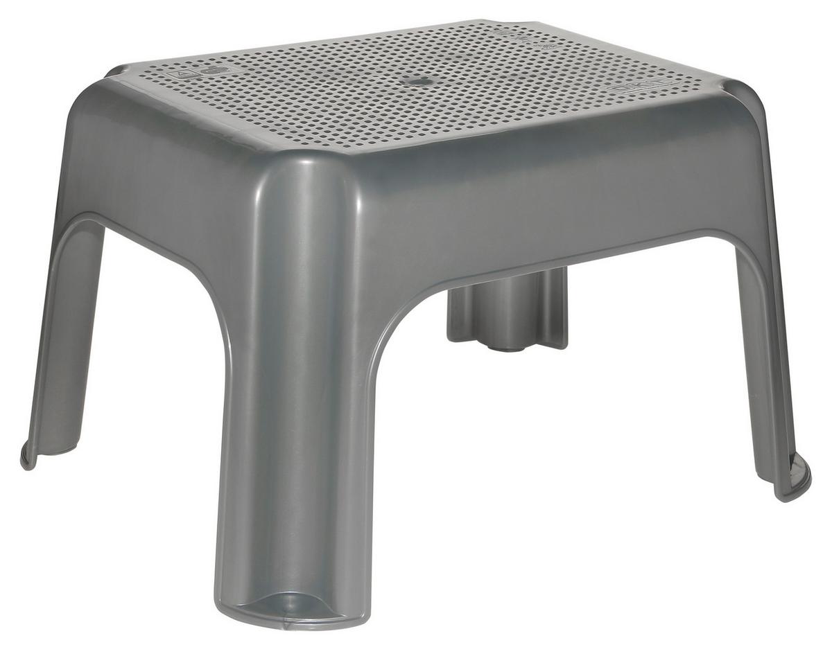 Klupica Steps - siva, plastika (36,5/30/24cm) - Modern Living