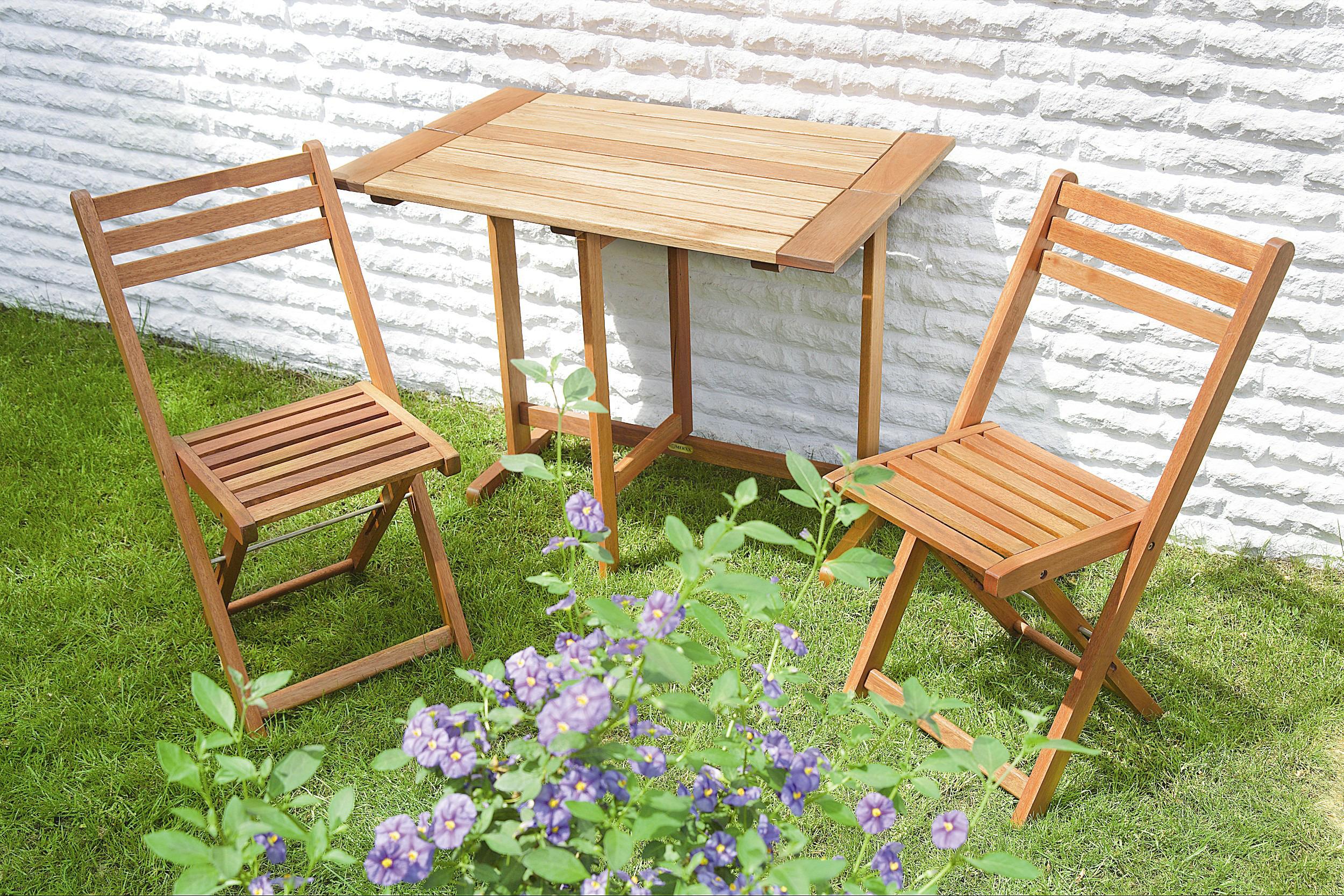 Gartenstuhl 2er-Set Porto aus Eukalyptus Natur - Naturfarben, KONVENTIONELL, Holz (40/82/49cm) - Gardenson
