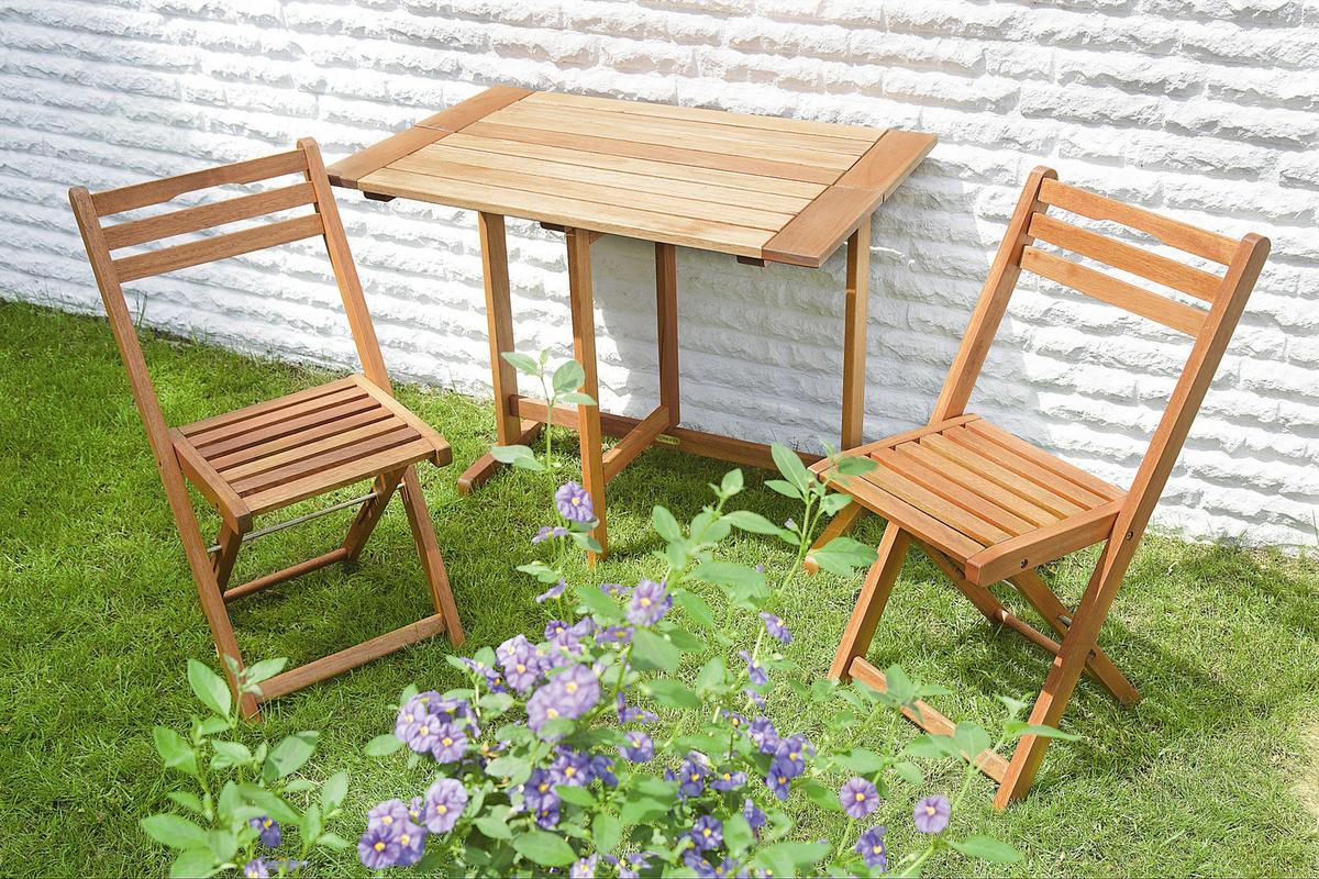 Set Vrtnih Stolov Porto, Masivno - naravne barve, Konvencionalno, les (40/82/49cm) - Gardenson