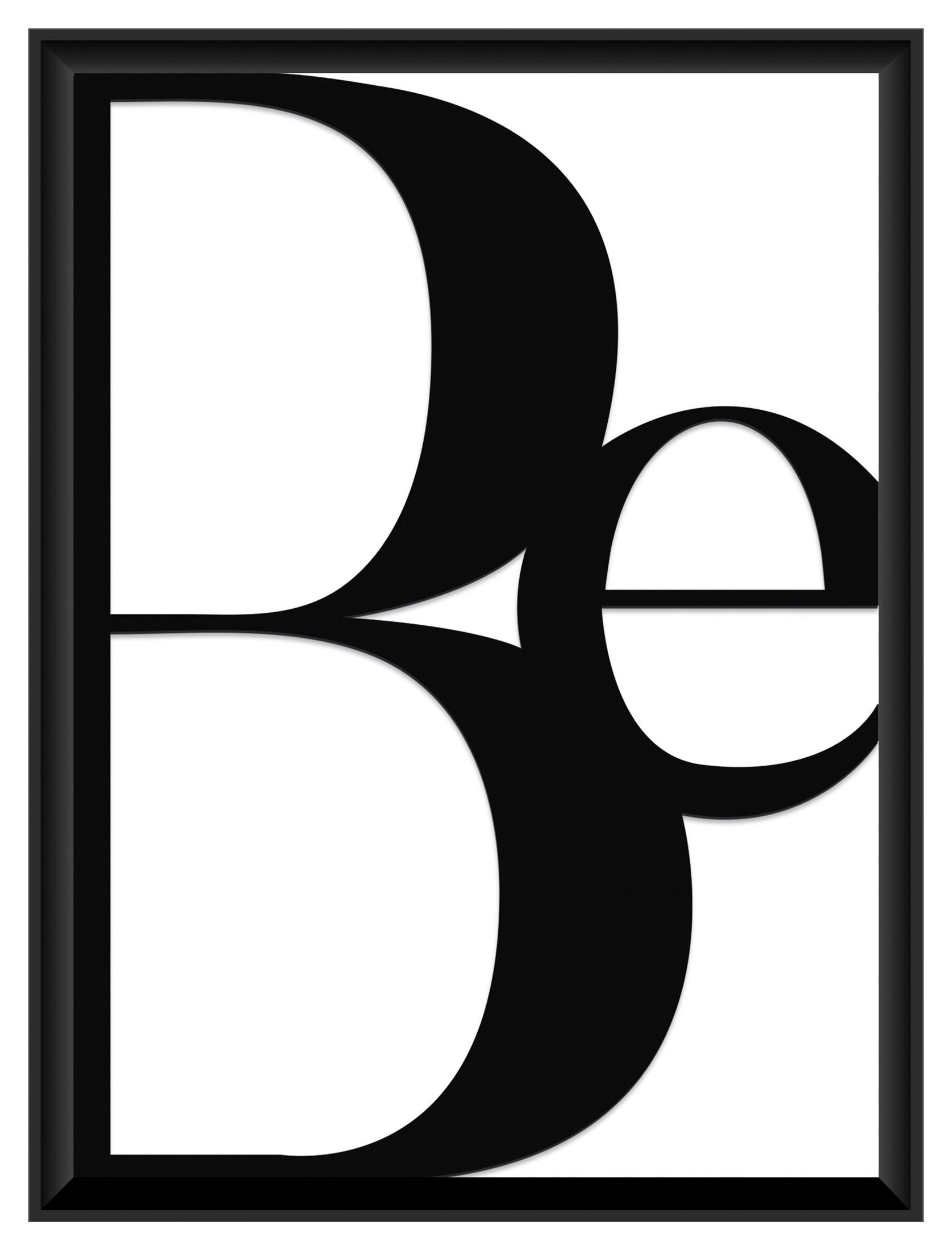 Bild Nero Schwarz/Weiss ca. 30x40cm - Weiss/Schwarz, Papier/Holzwerkstoff (30/40cm) - Modern Living