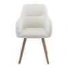 STOL MED ARMSTÖD MATTIA - beige/ekfärgad, Modern, metall/trä (56/87/61cm) - Bessagi Home