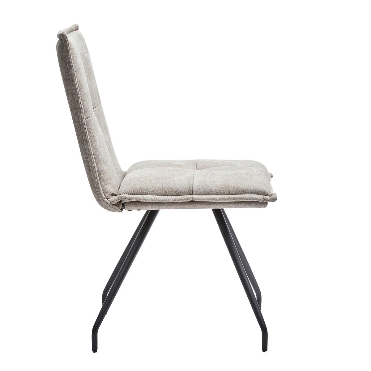 KRZESŁO LOLLY - czarny/szary, Modern, metal/tkanina (48/89/62cm) - MID.YOU