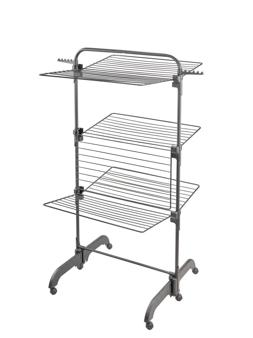 SUSZARKA PIONOWA 81691 - czarny, Basics, tworzywo sztuczne (76,5/70/145cm) - Leifheit