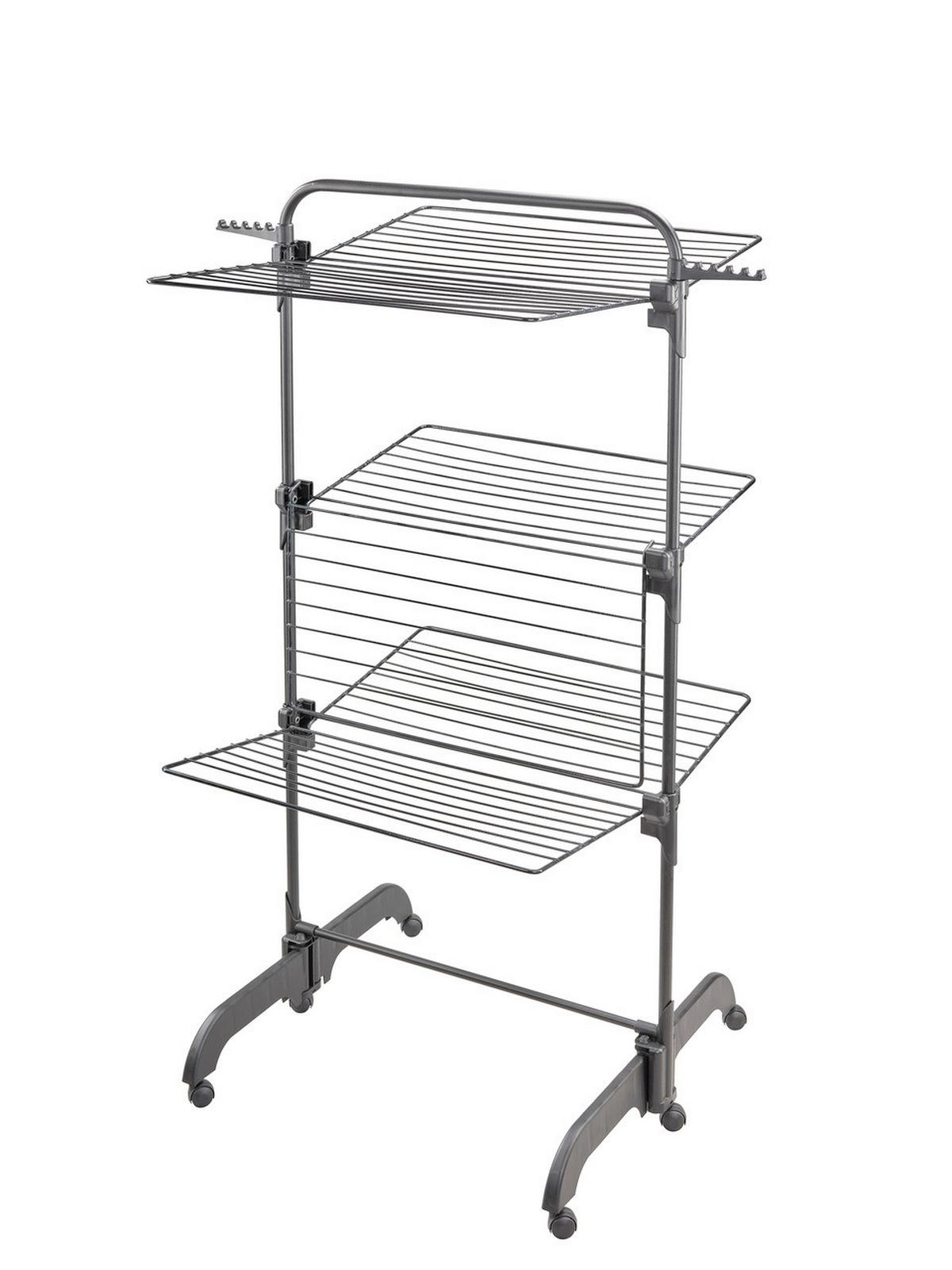 SUSZARKA PIONOWA 81691 - czarny, Basics, tworzywo sztuczne (76,5/70/145cm) - Leifheit