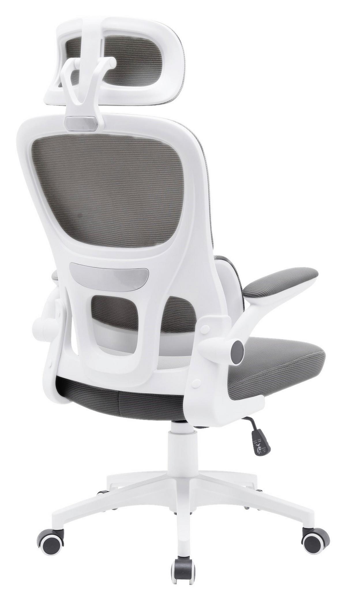 Pisarniški Stol Gary 2 V Sivi/beli Barvi - siva/bela, Moderno, umetna masa/tekstil (62/115-125/65cm) - Mömax