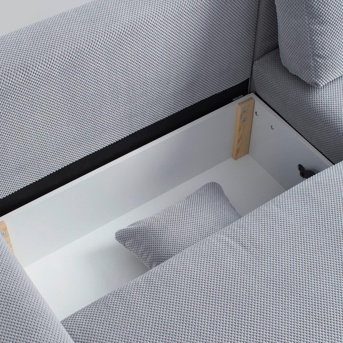 Wohnlandschaft Eliano Grau - Schwarz/Grau, Modern, Holz (252/93/184cm) - Mömax