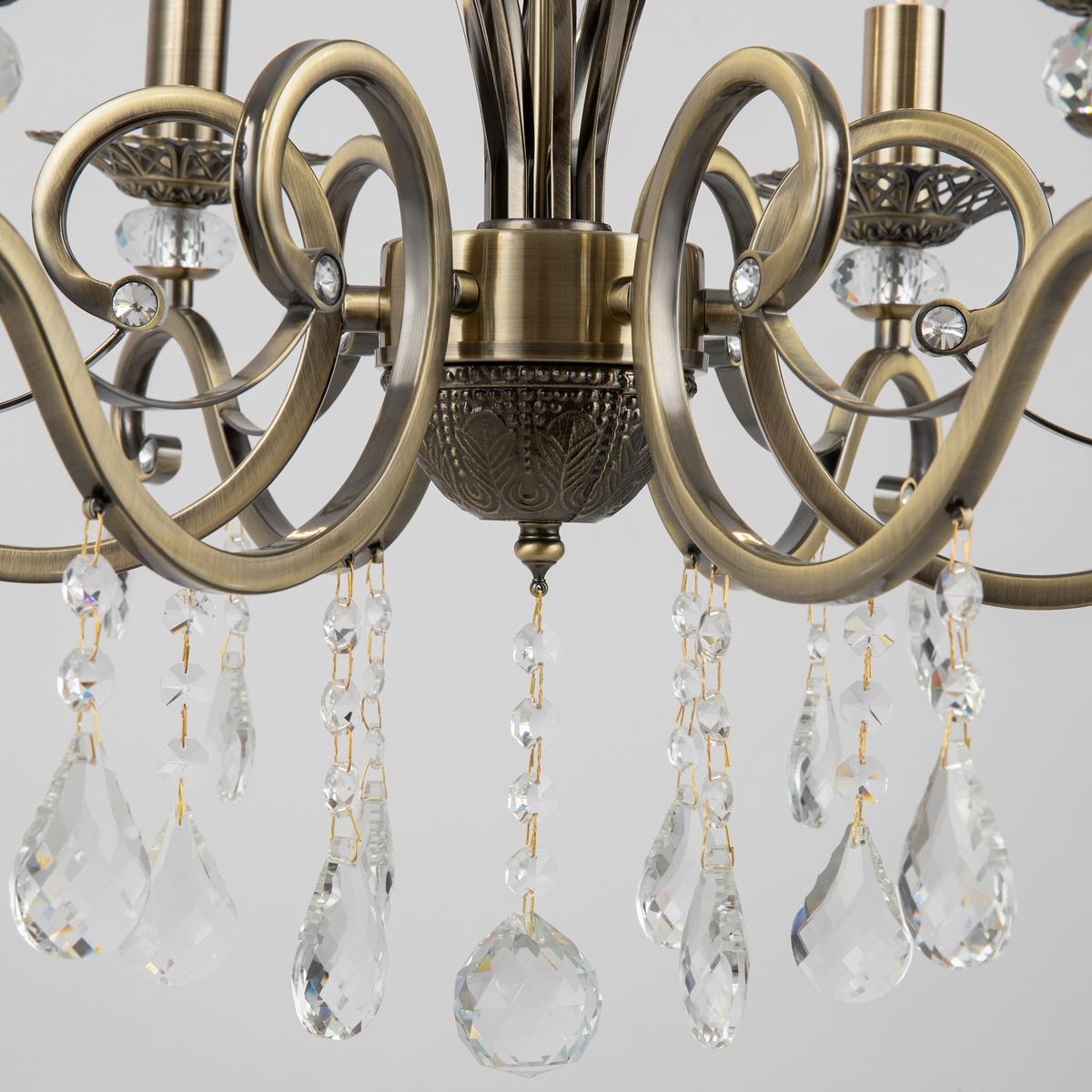 Kronleuchte Grace Messingfarben max. 60 Watt - Messingfarben, Trend, Glas/Metall (63/56/63cm) - MAYTONI