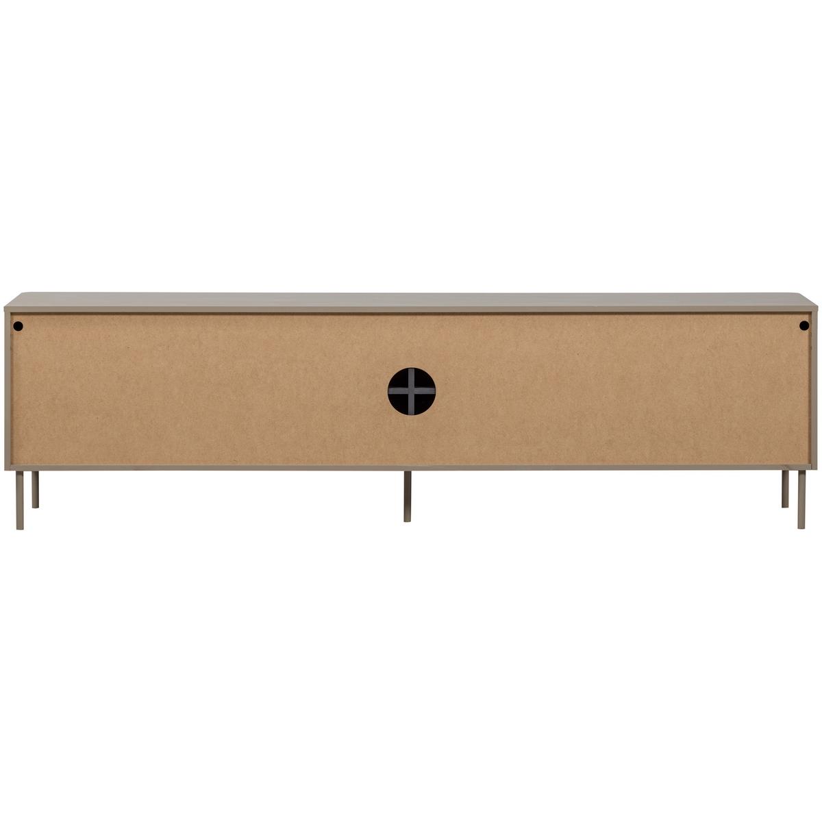 LOWBOARD Gunnar Schlammfarben B: 200cm - Schlammfarben/Schwarz, Design, Holz/Metall (200/56/44cm) - Livetastic
