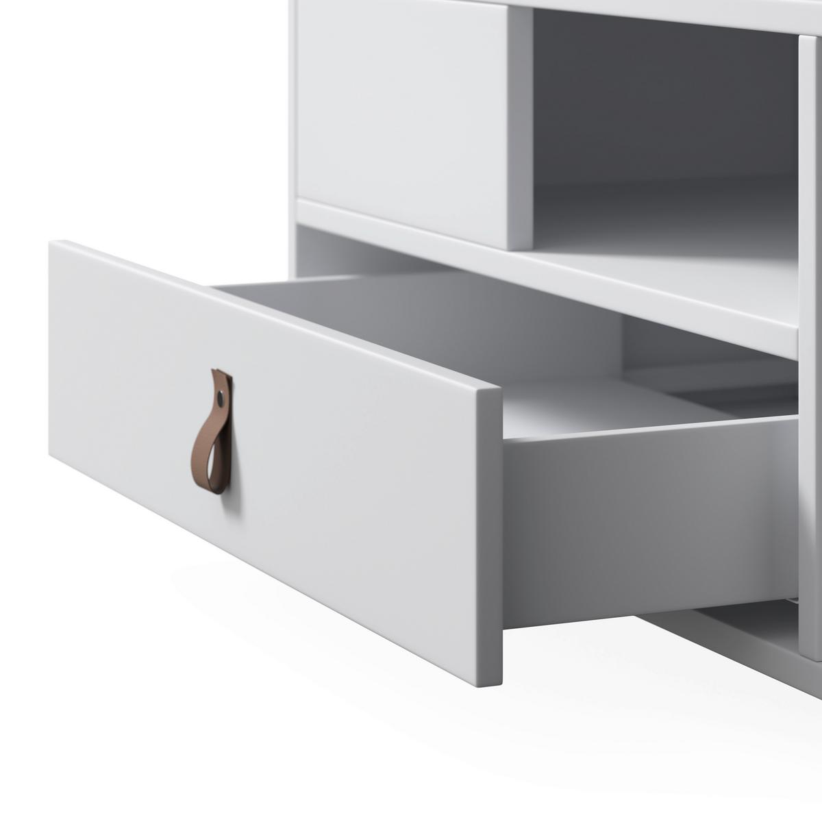 Couchtisch Mick Weiß MDF - Braun/Weiß, MODERN, Holzwerkstoff/Kunststoff (74/88/35cm) - Bessagi Home