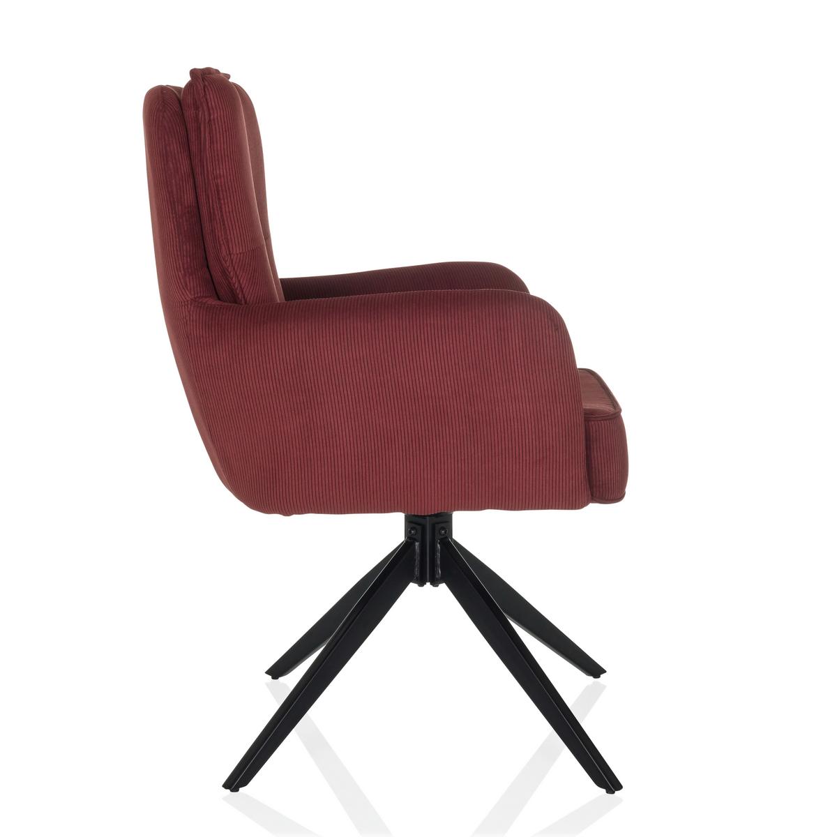 Naslanjač Tarugo, Rdeča - rdeča/črna, Moderno, kovina/tekstil (58/94/60cm) - MID.YOU