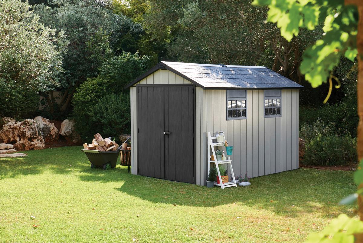 Kerti Ház Oakland 7511 - barna/antracit, műanyag (229/350/242cm)