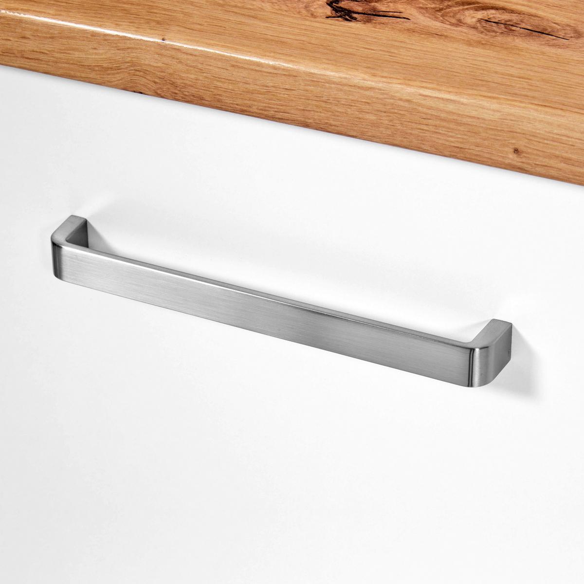 Sideboard Sicilia Weiß/Eiche - Silberfarben/Weiß, ROMANTIK / LANDHAUS, Holzwerkstoff/Metall (148/92/45cm) - Mömax