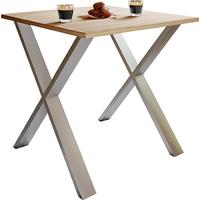 Jedilna Miza Xona, Hrast, Srebrna - srebrne barve/hrast sonoma, Basics, kovina/leseni material (80/50/76cm) - MID.YOU