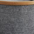 Aufbewahrungsbox in Grau 'Bamboo' Ø ca. 38cm/H 32 cm - Grau, MODERN, Holz/Textil (38/32cm) - Bessagi Home Aufbewahrungsbox in Grau 'Bamboo' Ø ca. 38cm/H 32 cm - Grau, MODERN, Holz/Textil (38/32cm) - Bessagi Home