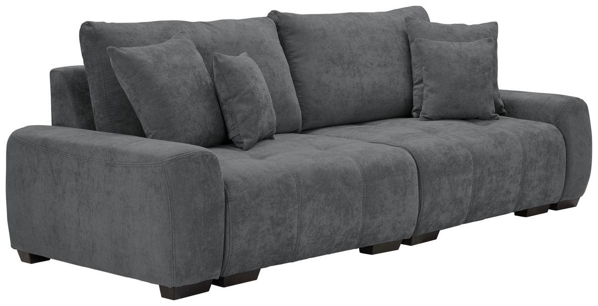 Mega Sofa Toledo - tamno smeđa/tamno siva, Konvencionalno, tekstil/plastika (250/100/90cm) - Best Price