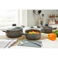 Bratform Pietro in Grau/Schwarz/Weiß - Schwarz/Weiß, Metall - MÖMAX modern living