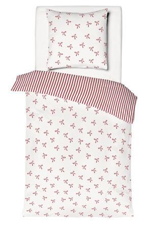 Bettwäscheset Mascherl - Weiss/Rot, Romantik / Landhaus, Textil (160/210cm) - Mömax