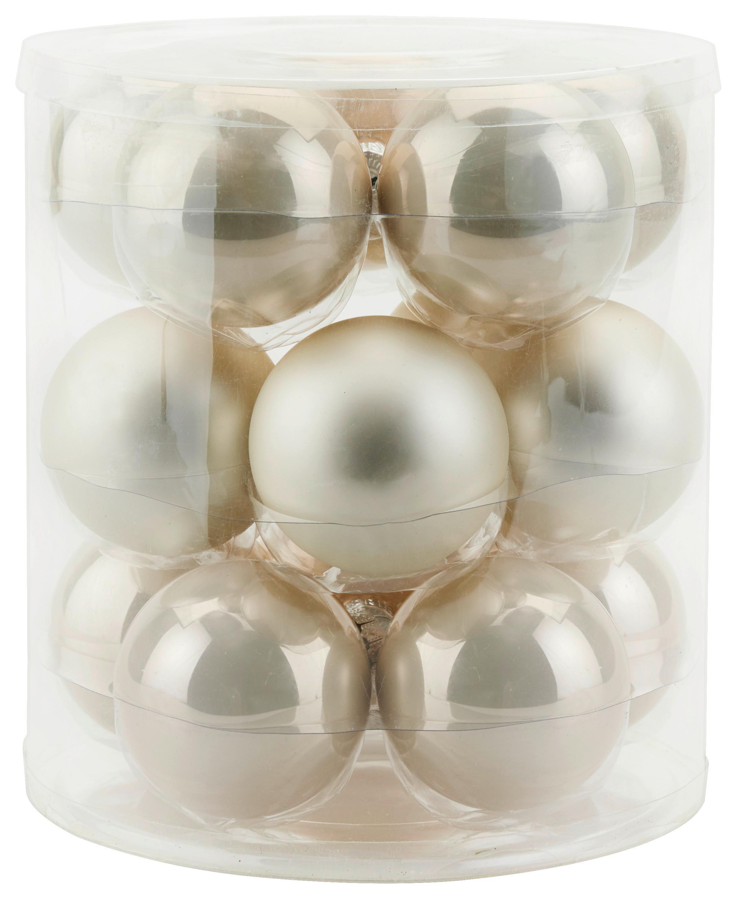 Christbaumkugel Noel in Goldfarben 15 Stk. - Goldfarben, Basics, Glas (6cm) - Modern Living