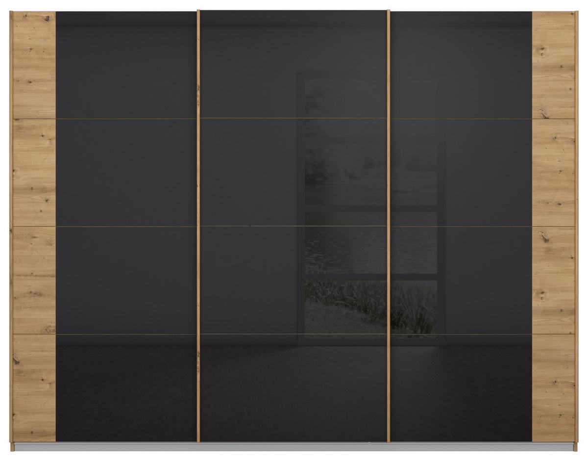 Ormar S Kliznim Vratima Artemis - hrast Artisan/antracit, Moderno, staklo/drvni materijal (271/210/62cm) - Modern Living