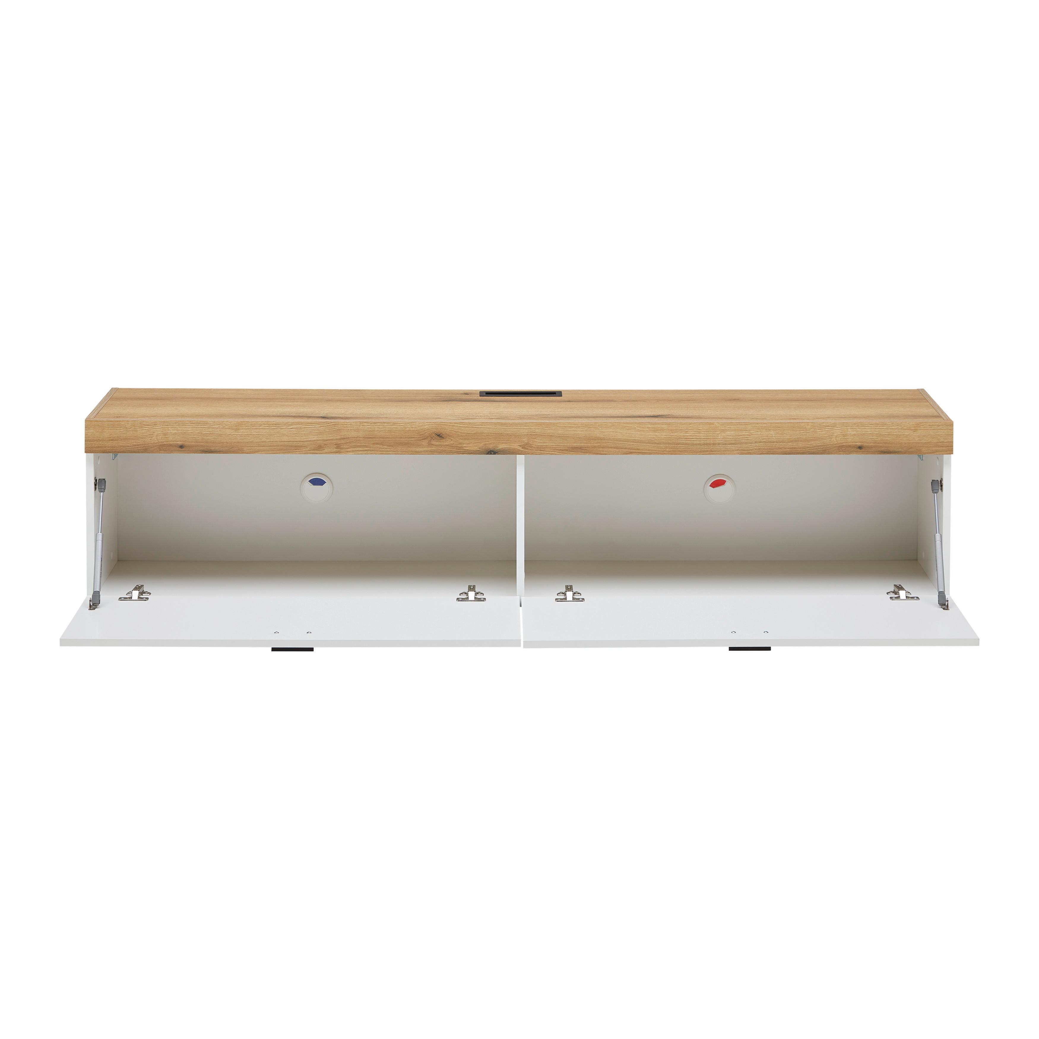 MEDIABÄNK KIRO - Modern, metall/trämaterial (180/40/35cm) - Mömax