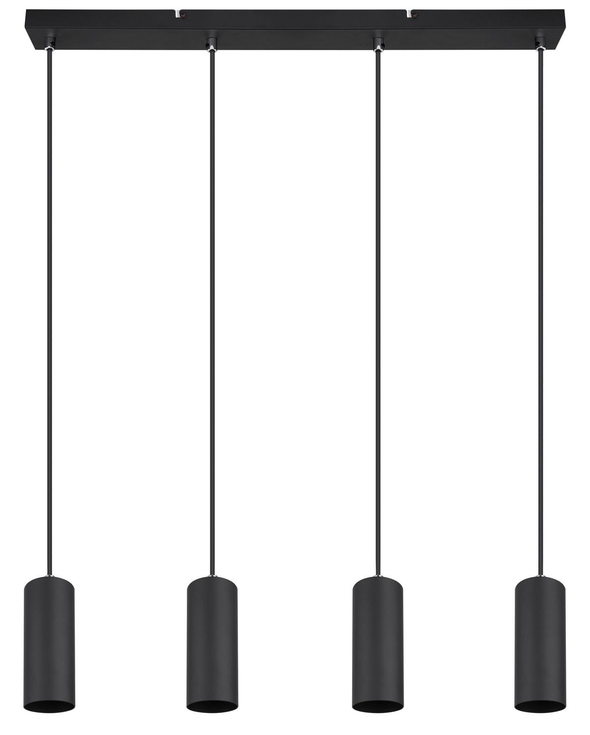 Hängeleuchte Witmo in Schwarz max. 35 Watt - Schwarz, MODERN, Metall (65/6/120cm) - Modern Living