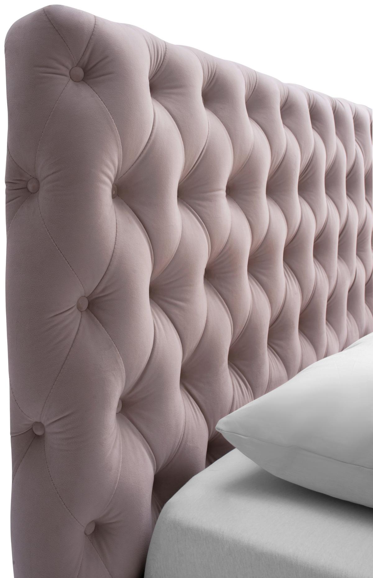 Polsterbett Katar Flieder ca. 160x200cm - Flieder/Schwarz, KONVENTIONELL, Textil (160/200cm) - Mömax