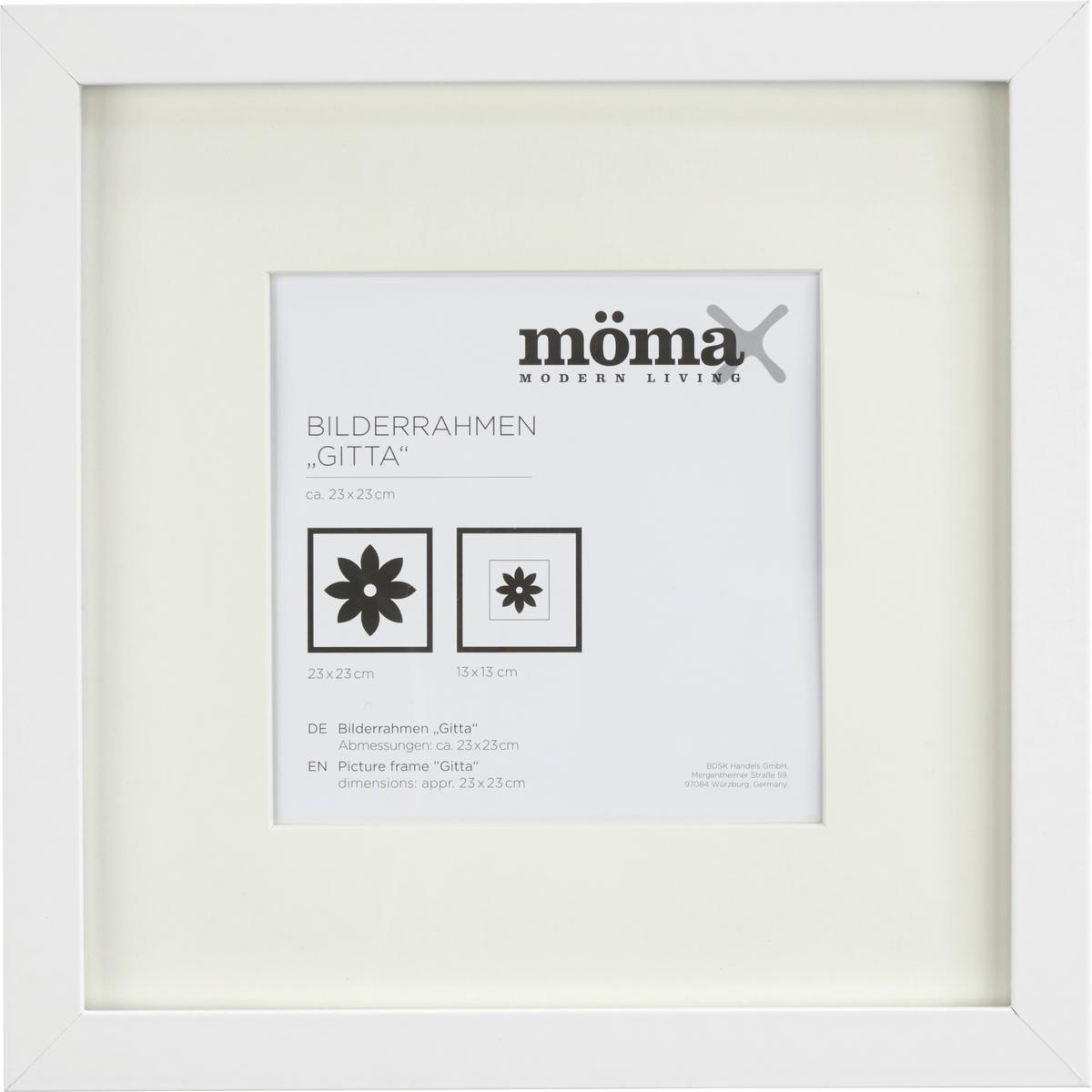 Bilderrahmen Gitta in Weiss ca. 23x23cm - Weiss, Modern, Glas/Holzwerkstoff (23/23cm) - Modern Living