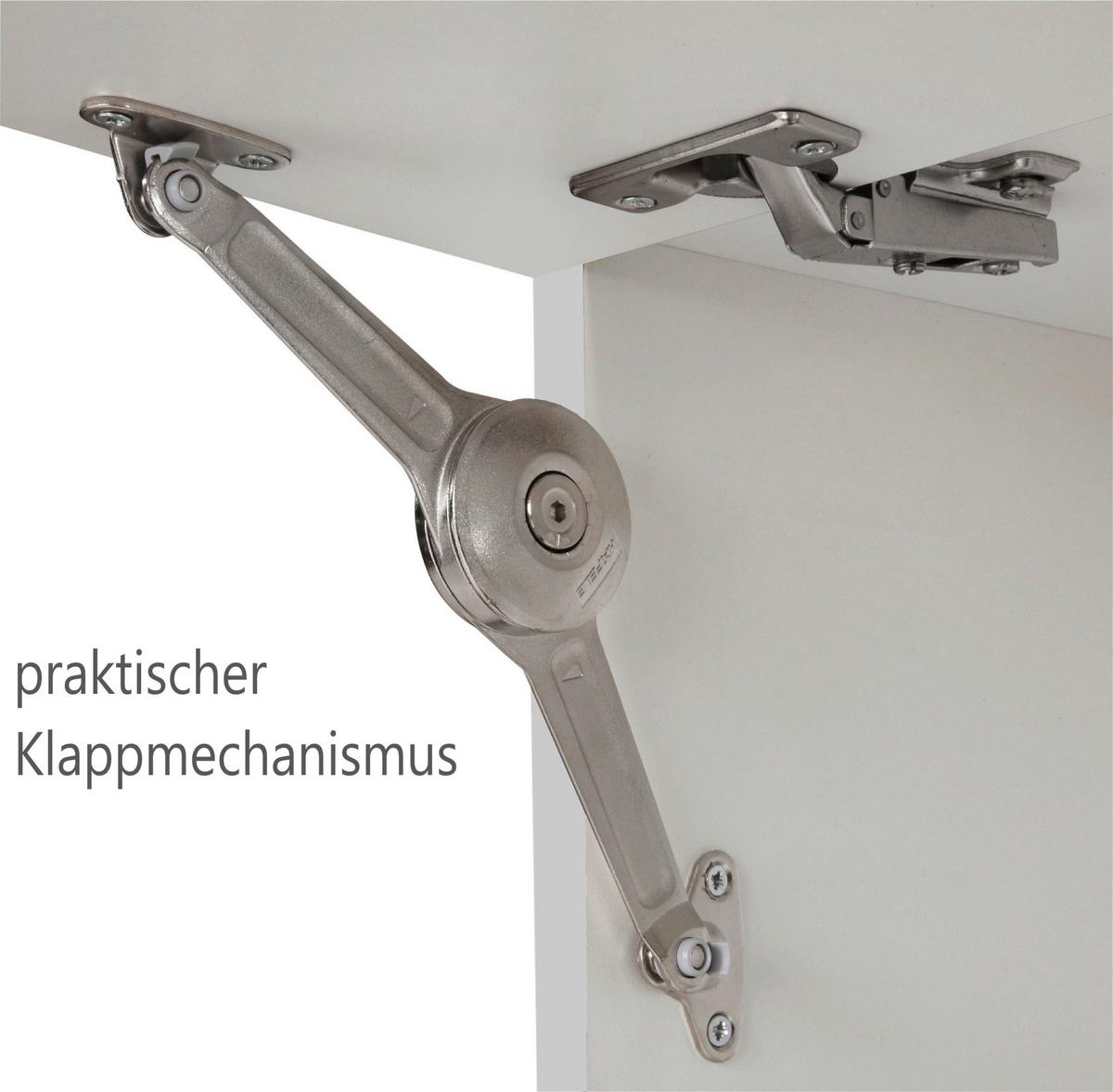 Küchenblock Sorrento mit Geräten ca. 210 cm Weiß - Chromfarben/Eiche Wotan, MODERN, Holzwerkstoff/Metall (210cm) - Held