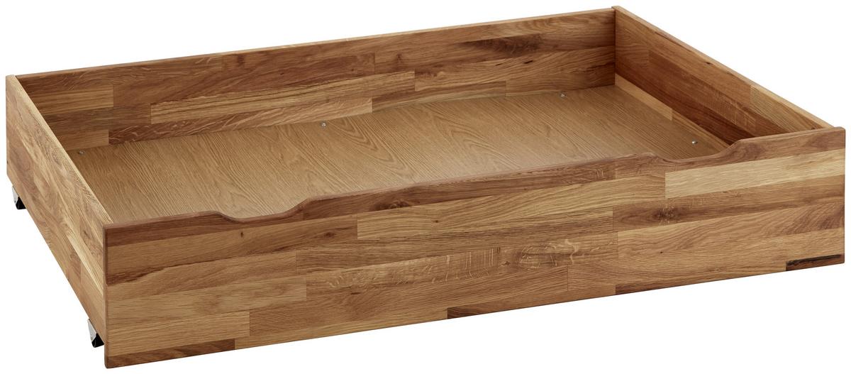 Podposteljni Zaboj Malu, Masivno - barve hrasta, Natur, les (120/68,5/21cm)